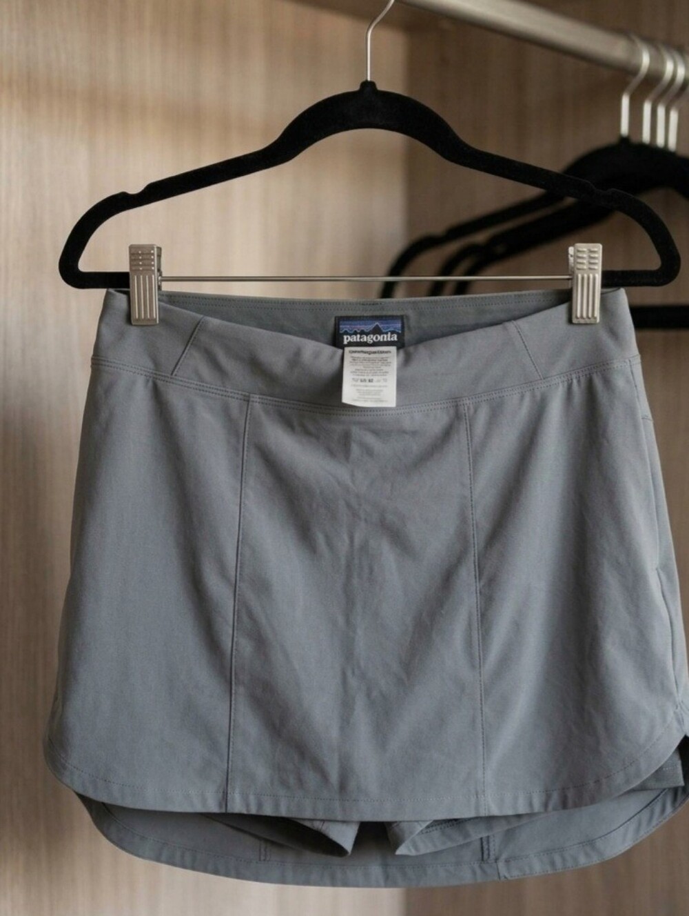 Patagonia Tech Skort 6 Noble Grey Gray Athletic Tennis Preppy Golf Hiking Skirt